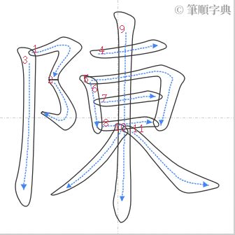 陳筆畫數|陳的筆順 國字「陳」筆畫